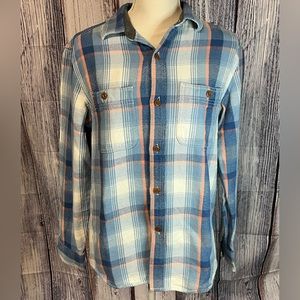 Women’s Old Navy flannel style button up shaket button up top shirt Medium